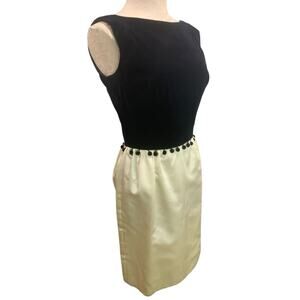 Vintage 1950s Betty Lane Originals Velvet Silk Dress Pom Pom Defects